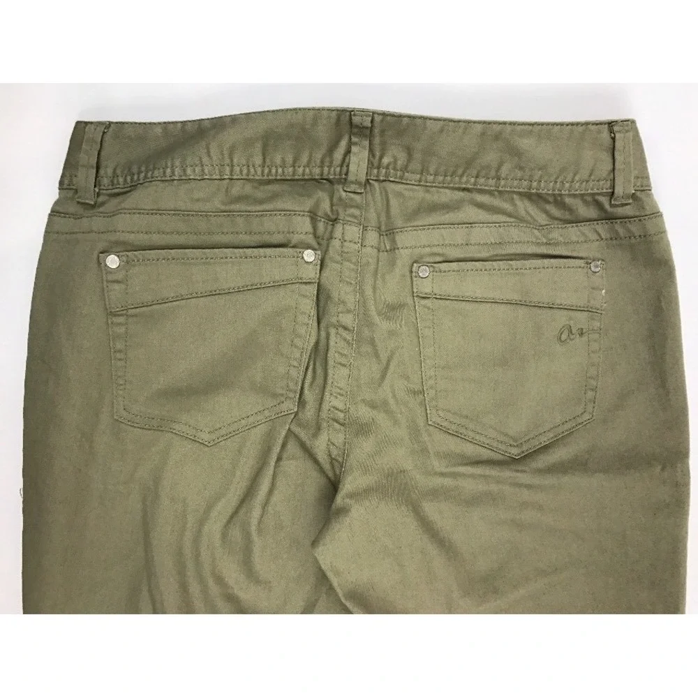 American Rag Crop Skinny Jeans Pants Juniors‎  Size 13 Zipper Cuff Brown